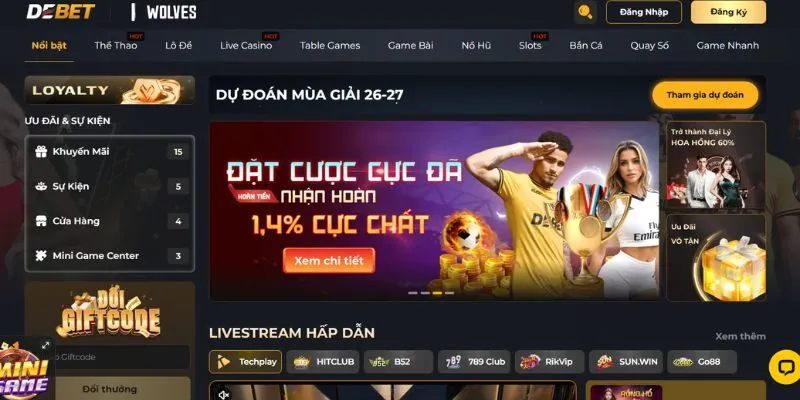 Debet - Điểm đến giải trí trực tuyến hấp dẫn