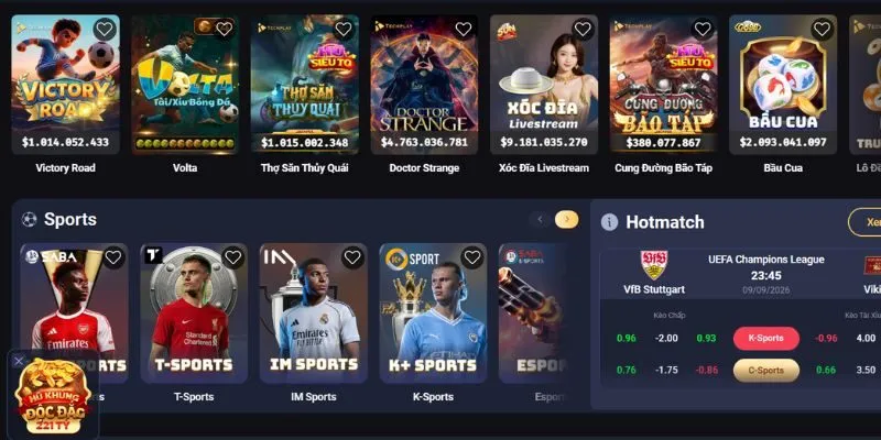 Điểm qua các sảnh game 8LIVE đặc sắc