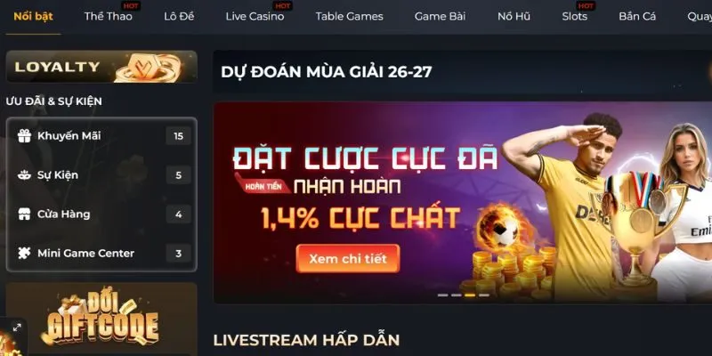 Giới thiệu tổng quan về cổng game BBET