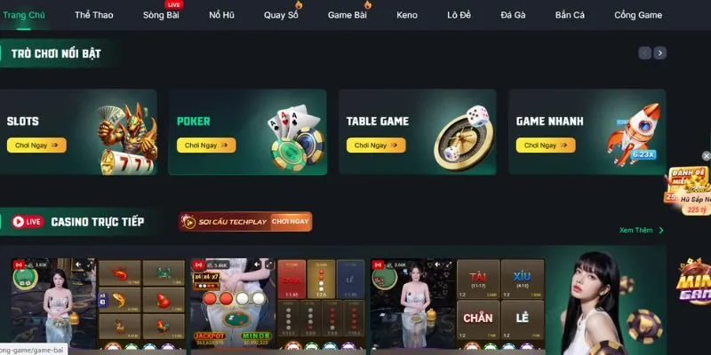 Săn game hot, trải nghiệm nhiều sảnh nổi bật