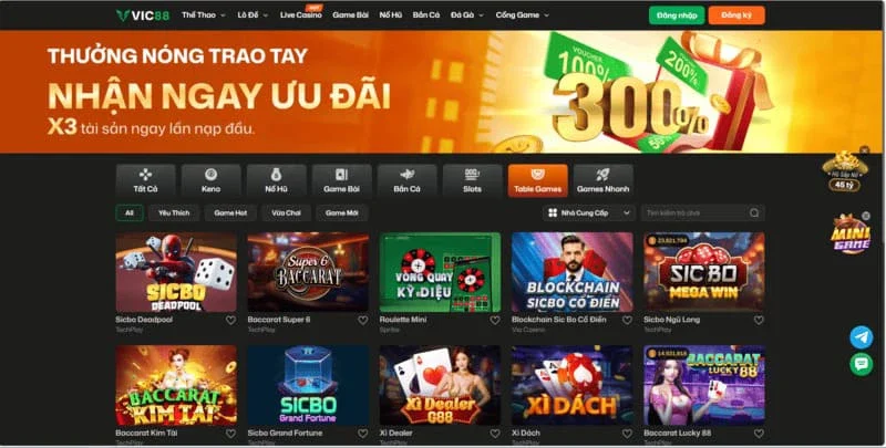 VIC88 – Trải Nghiệm Cá Cược An Toàn, Đa Dạng Và Hấp Dẫn
