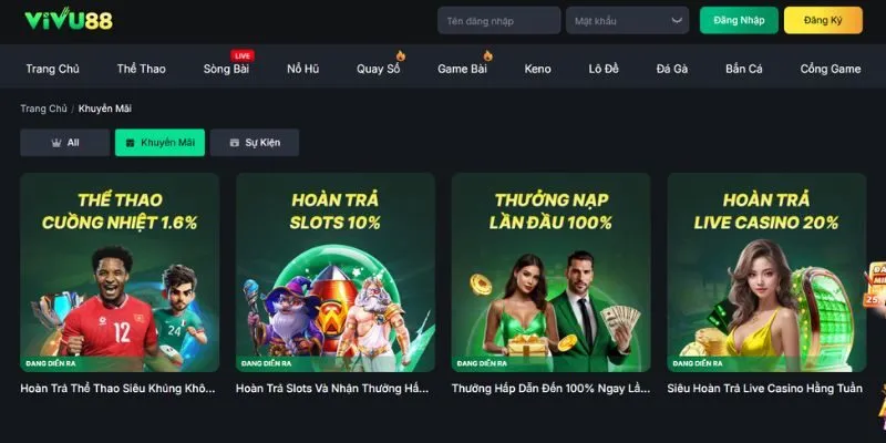 Vivu88 - Ưu đãi hot, quyền lợi nổi bật